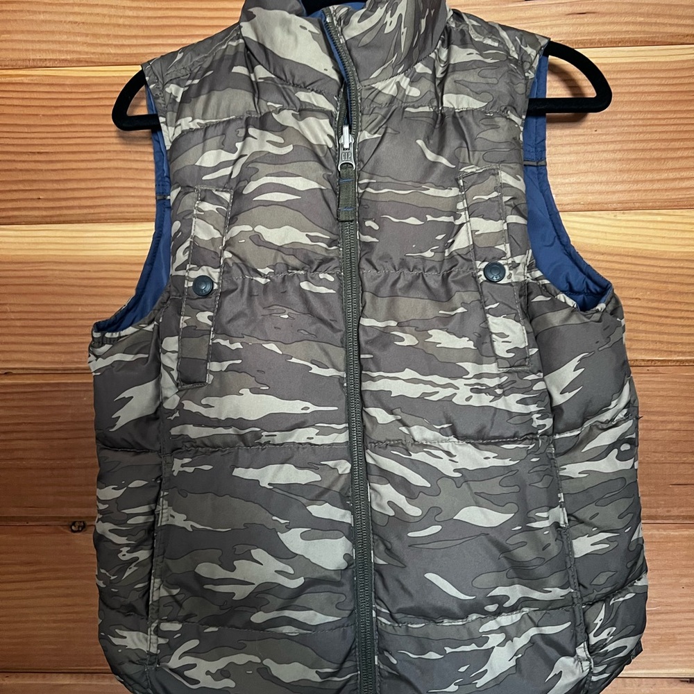 Kids Camouflage Puffer Vest